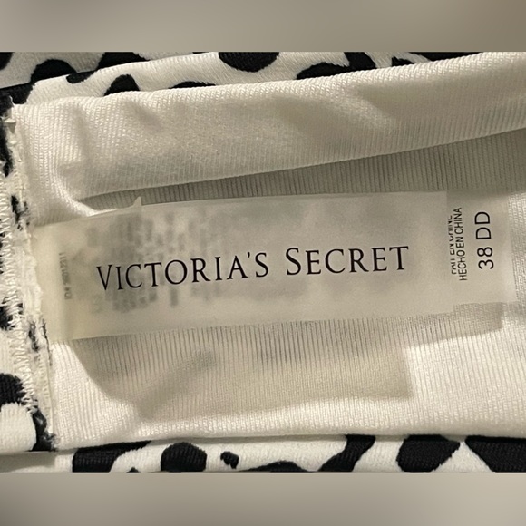 VS Black & White Halter Strap Bikini Swim Top - Picture 7 of 8